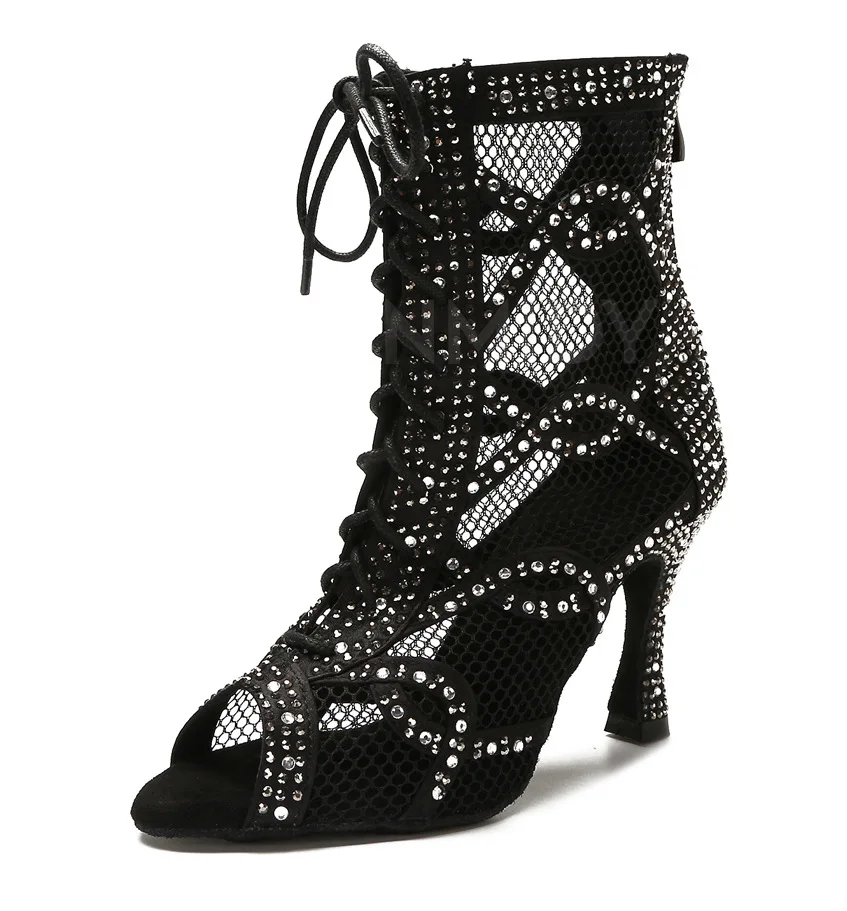 Diamond Chaussures Latine Dance Shoes Women Highheeled Laceup Sandals