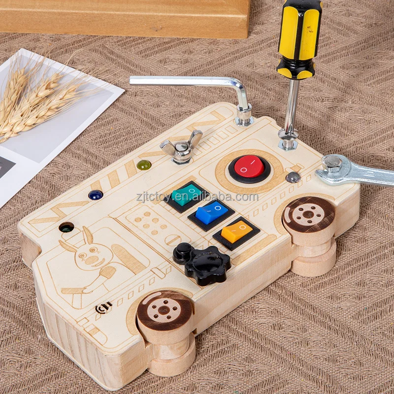 Jouets pour bébés de qualité supérieure, planche en bois pour enfants, jouets de cognition couleur, usine