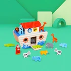 Toy Educational Educational Toy 2020 New Design Noah's Ark Kids Wooden Ship Toy Educational Toy For Child