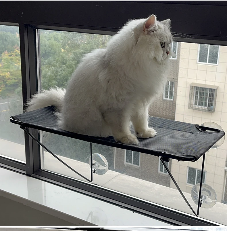 New Metal Frame Luxury Higher Quality Eco-Friendly Cat Window Perch Wholesale Custom Indoor Cat Hammock Bed Pet Supplies supplier