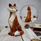 For Resin Animal Fox Statue Figurine Funny Toy For Kids