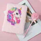 2020 New Unicorn Cute Cartoon Kids Notebook And Plush Notebook For Student/school