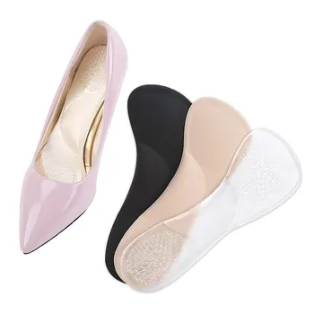 3/4 Length Women Thin Shoe Insoles for High Heels Silicone Gel Slim Inserts Liners for Women's High Heel Shoes