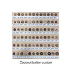 Natural Round Buttons Brown Wood Coconut Buttons Flatbacks Vintage Retro Round Wood Buttons For Craft/ Sewing