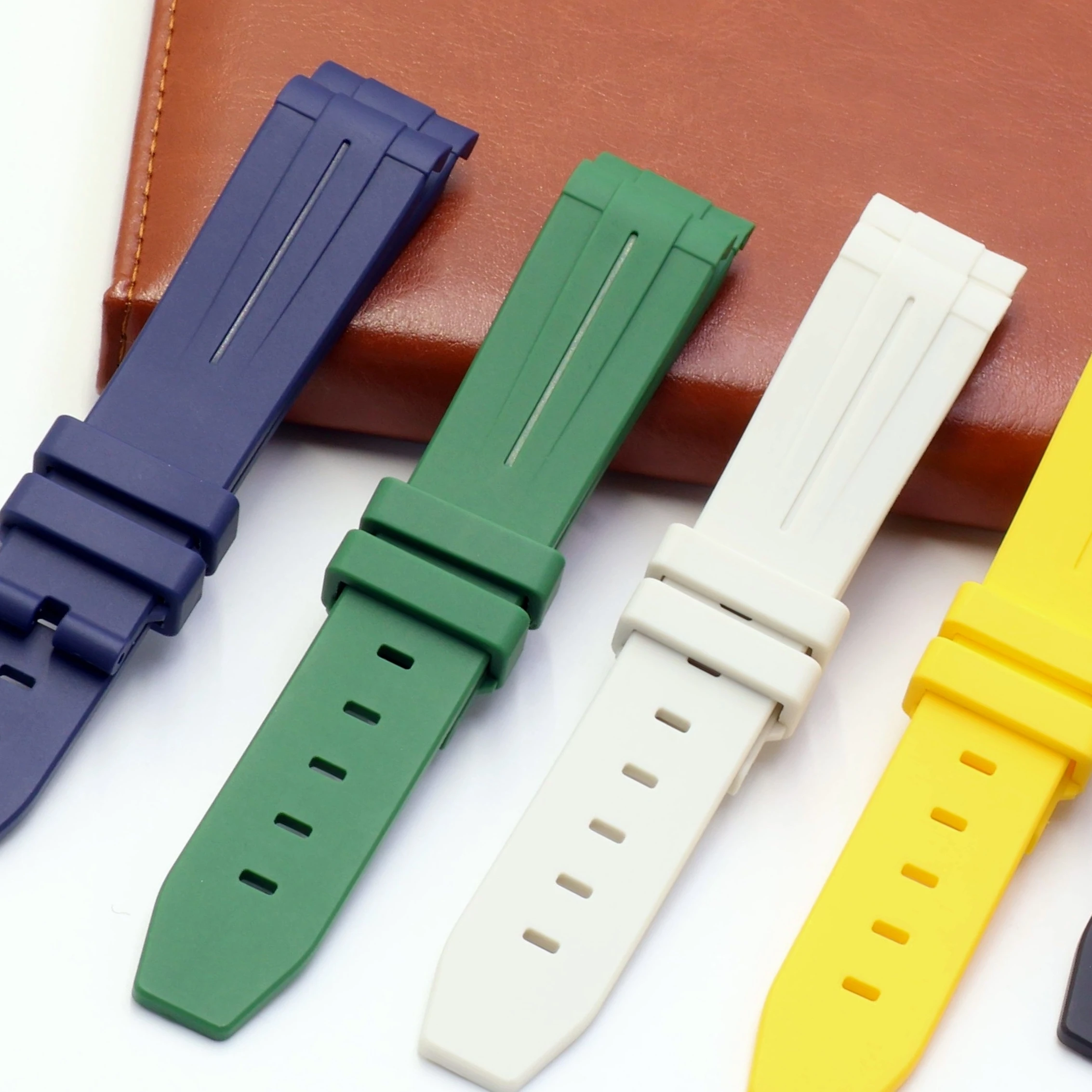 Mm Curved End Rubber Watch Strap Wristwatch Bands For Omega X Swatch