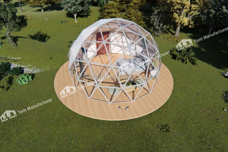 6M cheap factory price dome house prefabricated with aluminum frame