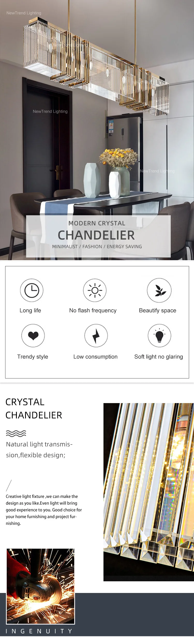 cpl 327 luxury indoor decoration fixtures villa home living room dining room led crystal chandelier light-0