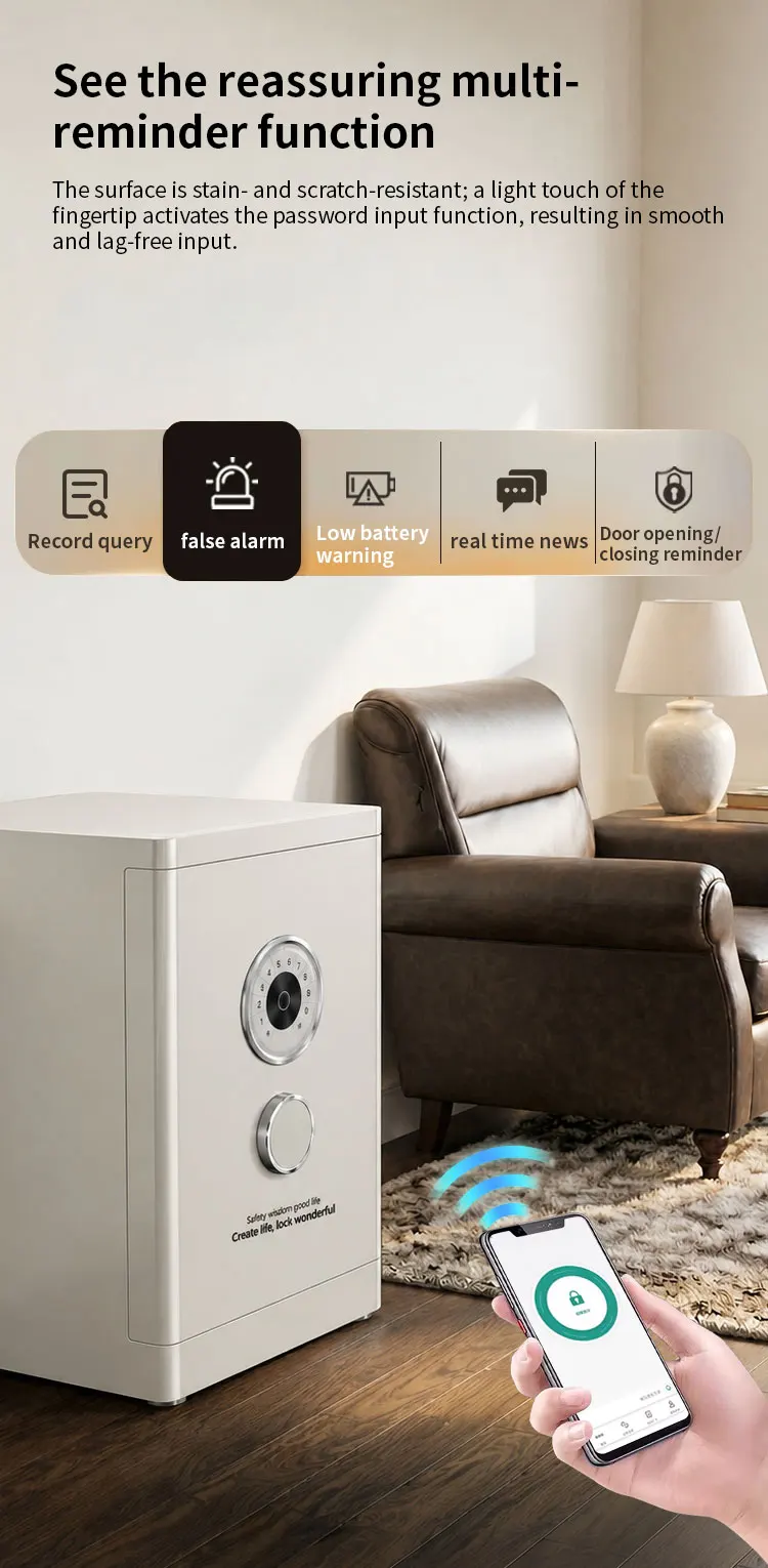 f1 600 ceqsafe electronic digital lock master key fingerprint yuta white home bank office deposit safe box-8
