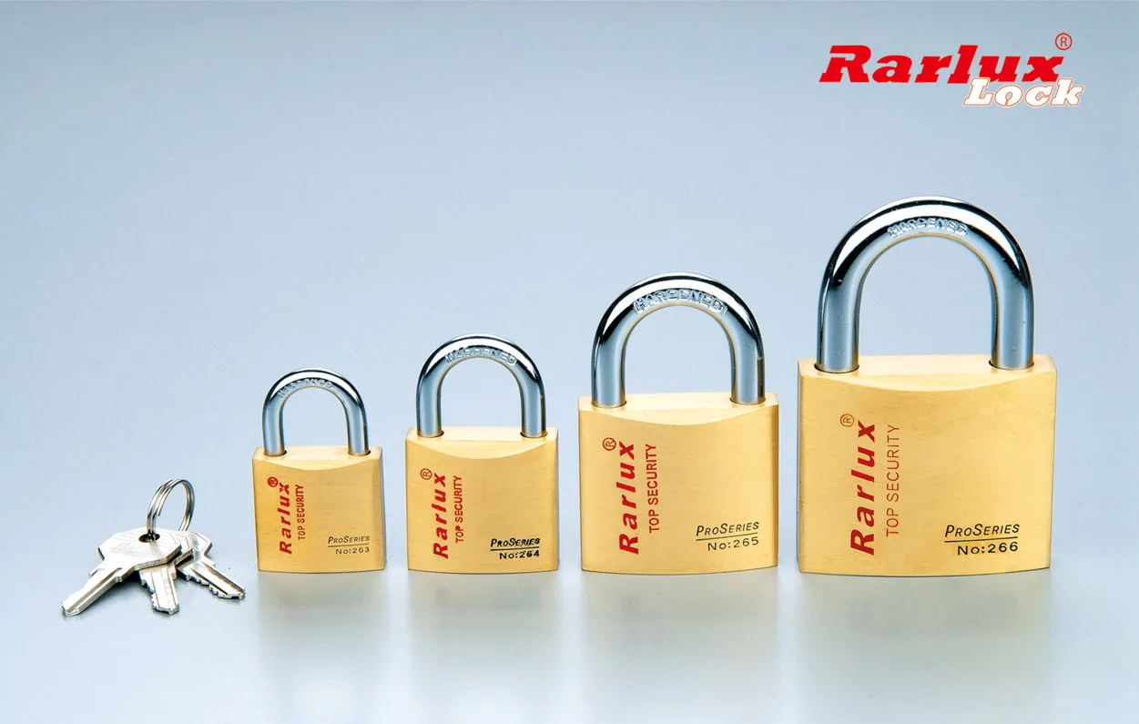 Rarlux High Security manufacturer solid padlock keyed alike Brass Brush Padlock