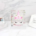 Acrylic Earring Display Crystal Jewelry Organizer Acrylic Earring Clip Stud Display Pegboards Stand With 70 Holes