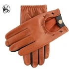Brown Glove Classic Men's Fashion Brown Sheepskin Leather Driving Gloves