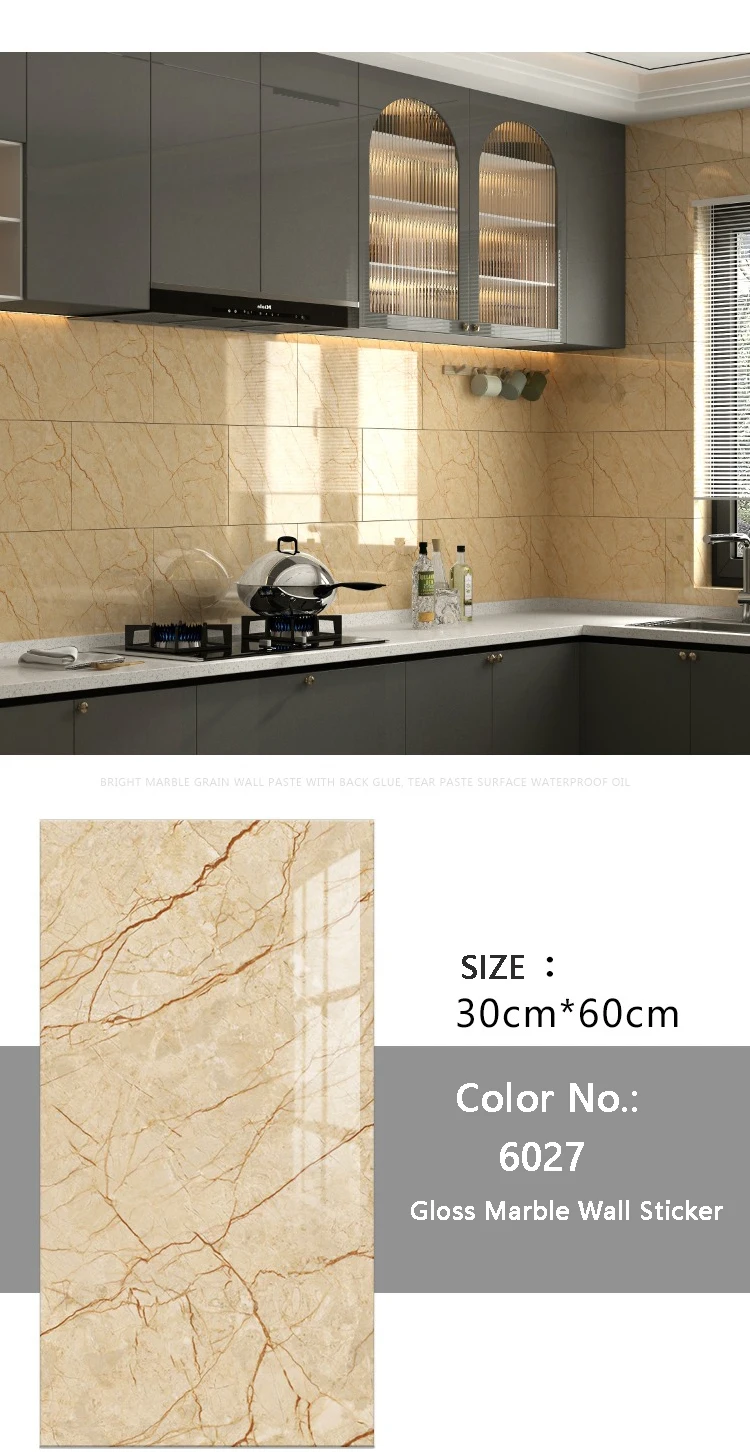 Kitchen Marble Wallpaper Pvc Marmol Decorativo Panel De Pared D Pe