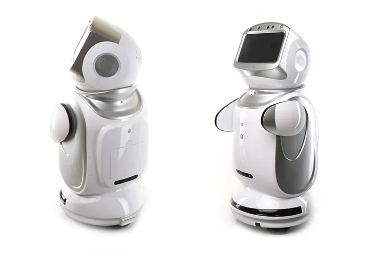 Smart commercial or house security robot can program dialogue voice  remote control video chat monitoring  robot