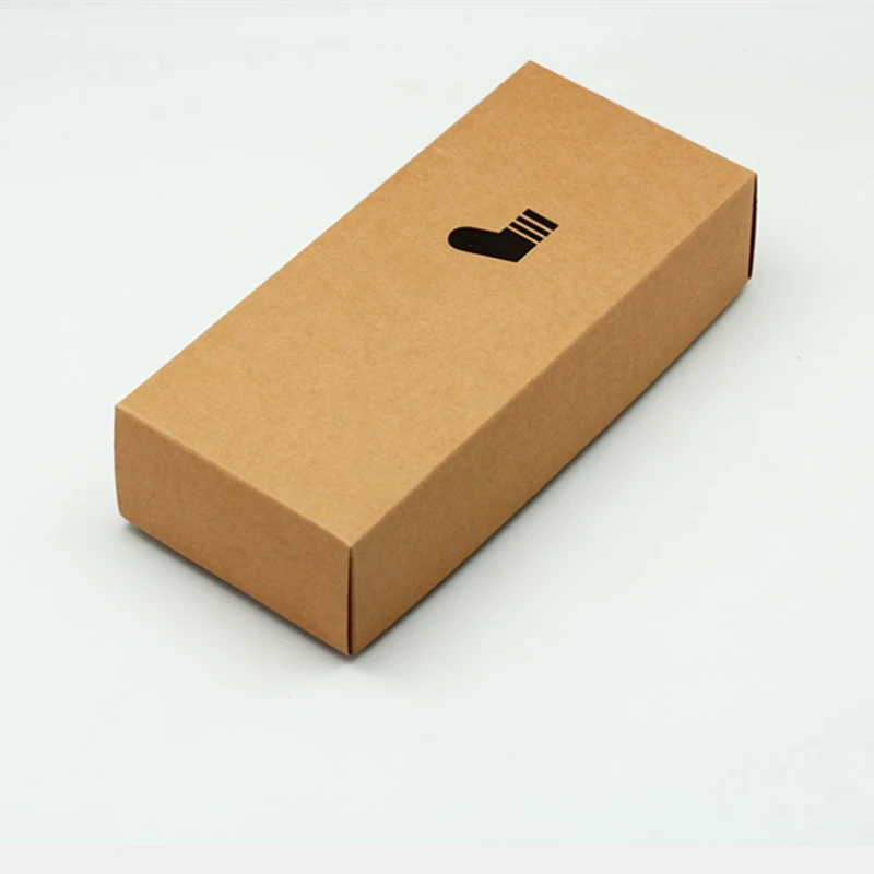Customized Printing Recycled Kraft Paper Socks Packaging Box with MOQ 500pcs