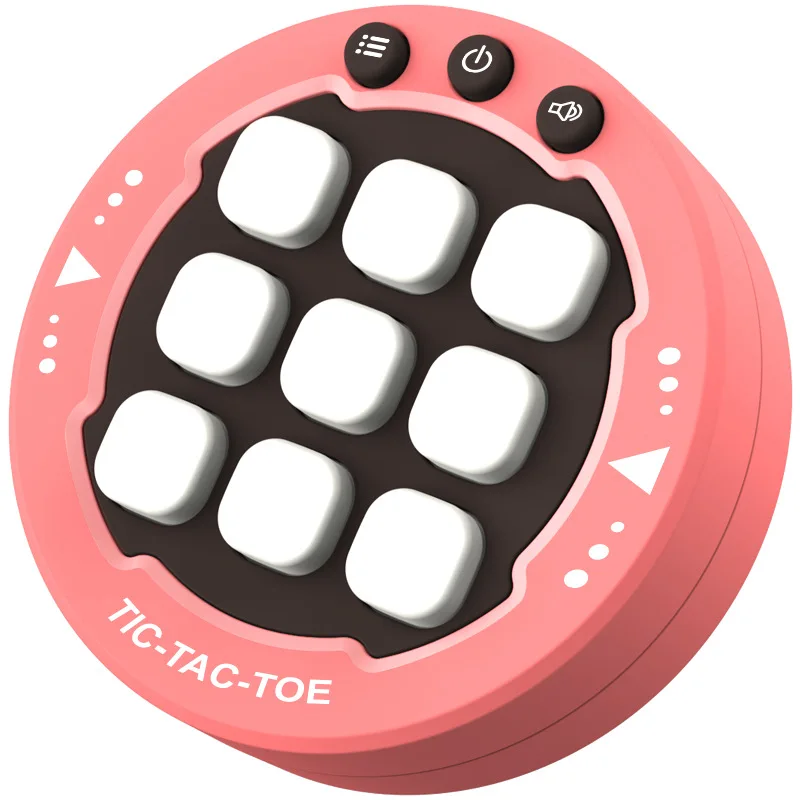 Hot Sales Electric Mini Tic Tac Toe Game Kids Fidget Toy Cute Key-chain School Bag Light Press Tic Tac Toe Machine With Sound