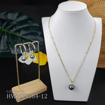 Hawaiian fashion hibiscus plumeriaearrings and necklace set 14k gold jewelry wholesale for women girls