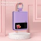 3 Finger Ring For Galaxy Z Flip 3 Case Pc Finger Ring Folding Cell Phone Case For Samsung Galaxy Z Flip 3