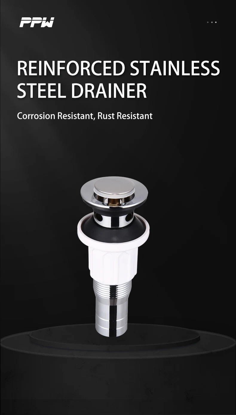Modern Stainless Steel Pop-up Stopper for Bathroom Sinks for Hotels Serving As Floor Drain or Basin Drain Accessory details