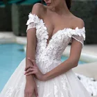 Wedding Women Clothing Luxury Lace Dress For Women Wedding Party New White Card Shoulder Tulle Wedding Dresses