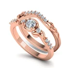 Ring Factory Direct Selling 925 Silver Heaven N Clear DEF Round Leaves Women Moissanite Setwhite Gold Wedding Ring 0.52ct