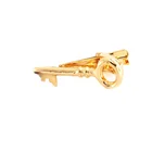 Tie Clip HIBOS Wholesale Acrylic Diamond Gold Tie Bar Customized Tie Clip