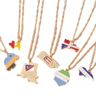 Charm Custom Flag Jewelry Charm Stainless Steel Greek Flag Charm For Party Anniversary