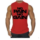 LYX008 Men's NoPainNoGain Sports Fitness Vest Cotton Sleeveless T-shirt