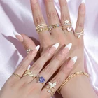 Adjustable Ring Rings Hawaiian Jewelry Wholesale Adjustable Statement Diamond Butterfly Ring For Women