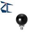 Black Male Thread Plastic Grip Handle Revolving Ball Knobs