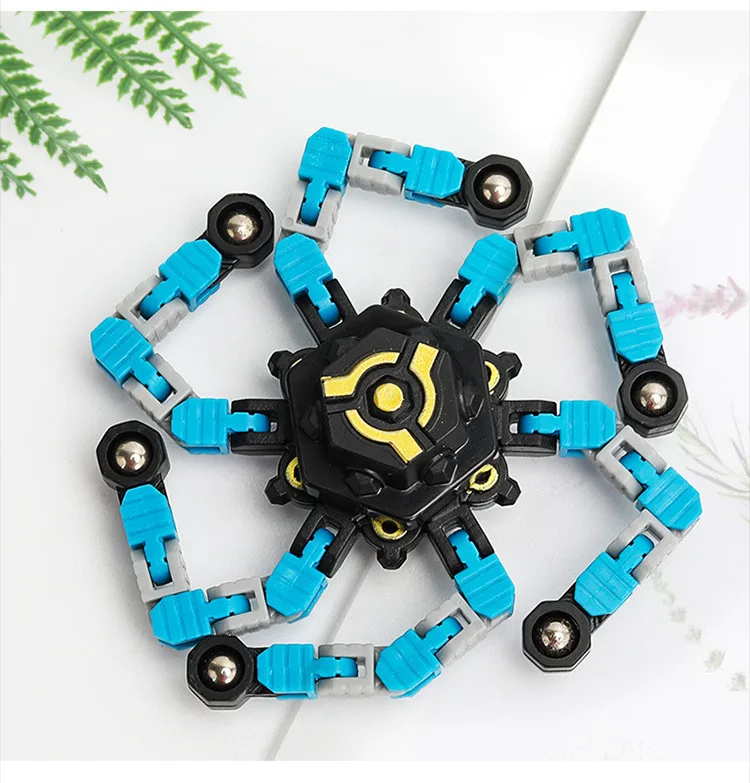 Fingertip Spinner Fidget Spinner Hand Gyro Toy Bicycle Chain Decompression Rotating Deformed Spinner