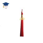 For School Uniform School Wholesale Red Matte Graduation Cap With Tassels For School Uniform