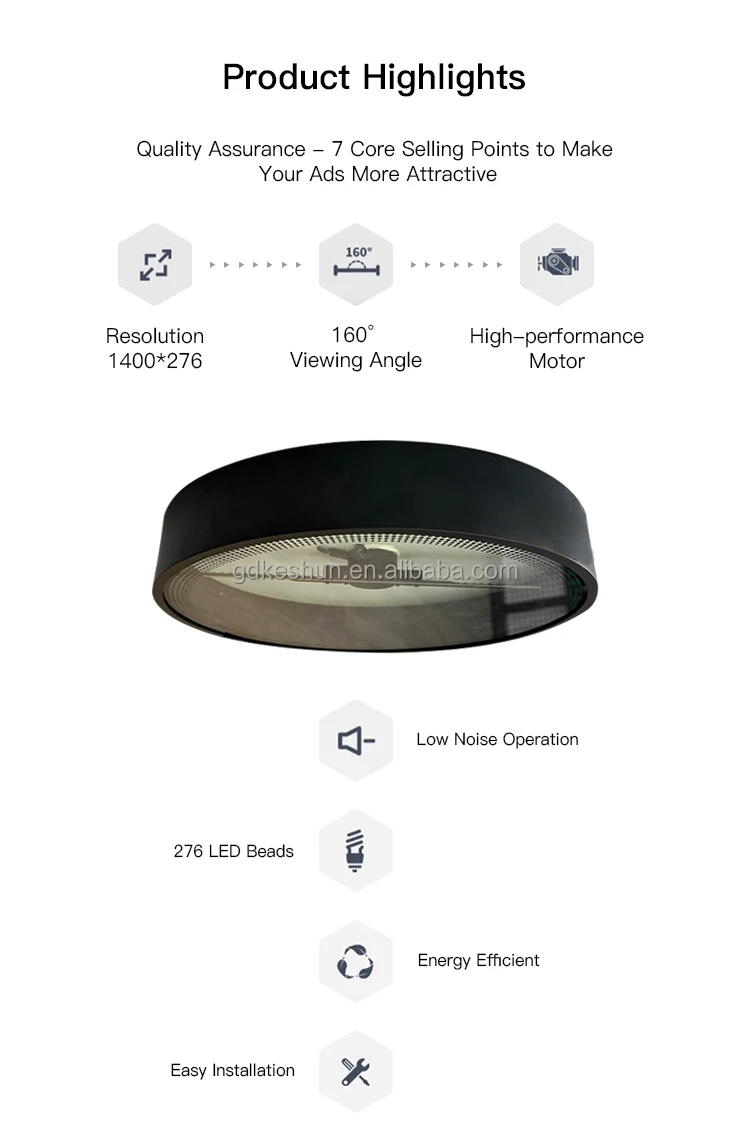 Advertising Equipment Led Fan, 3D, Wall - detail 18