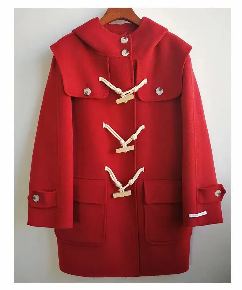 double face belted cape