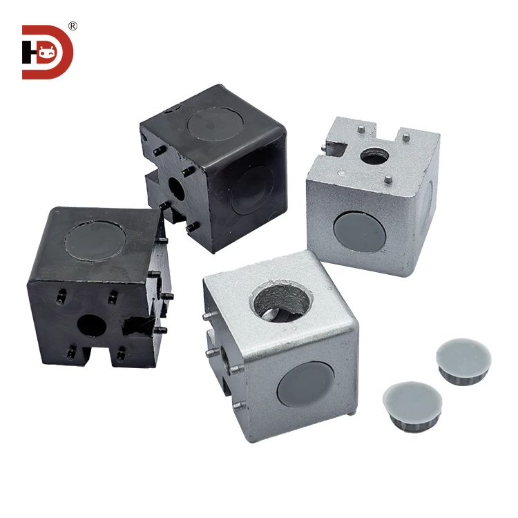 Industrial Aluminum Profile Accessories 20/30/40 Aluminum Profile Black Two-way Three-way Three-dimensional Connectors manufacture