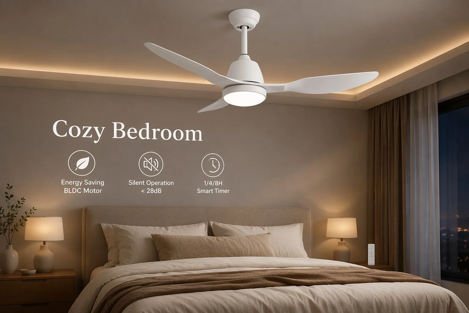 Led Ceiling Fan, ABS, 42inch, 52inch, 3blades - detail 6