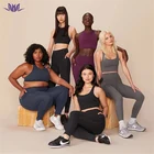 2021 Athletic Wear Women Sports Bra Legging Suit Yoga Fitness Set Plus Size