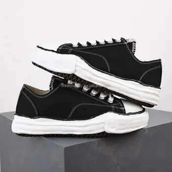 Top Quality Size 45 Classic Design Stylish Sneaker Black Canvas Original OG Sole Canvas Retro Basketball Shoes Low-Top Sneakers