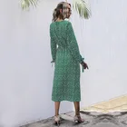 Latest Dress Designs For Ladies Temperament Slim Slimming Polka Dot Round Neck Dress