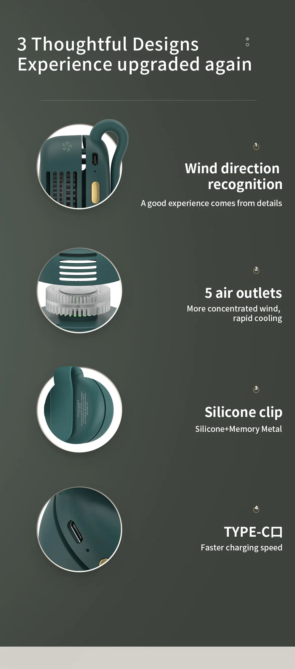 Mini Fan, 360, Portable - detail 16