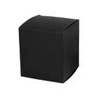 Paper Pakaging Factory Direct Foldable Black Card Paper Pakaging Box Toy Decorative Craft Gift Storage Box In Flat Packing
