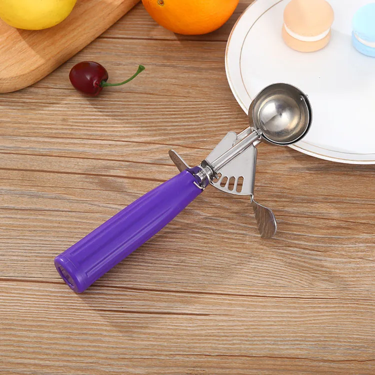 Full Sizes 304 Stainless Steel Ice Cream Trigger Scoop
