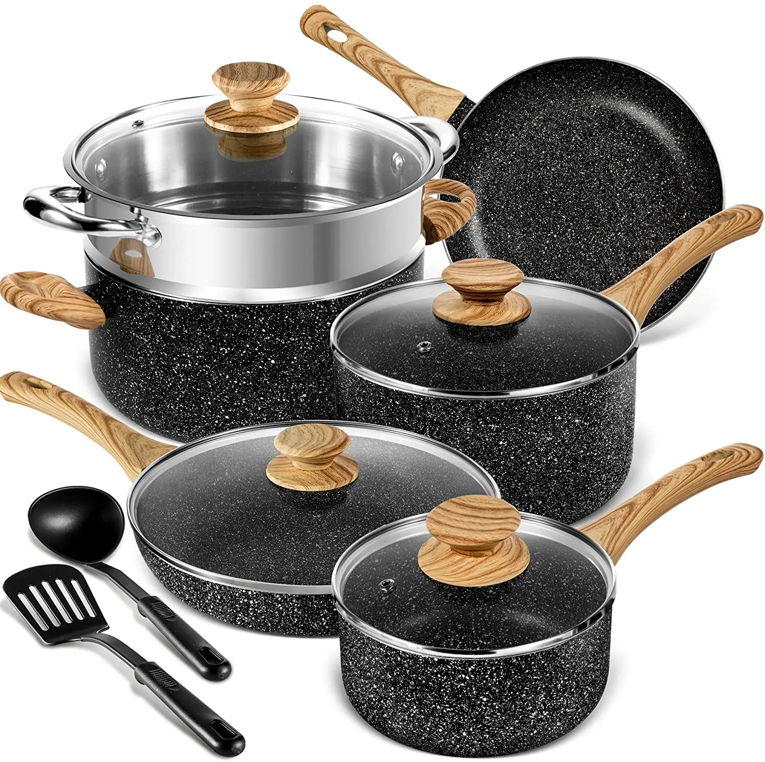 black non stick pots and pans