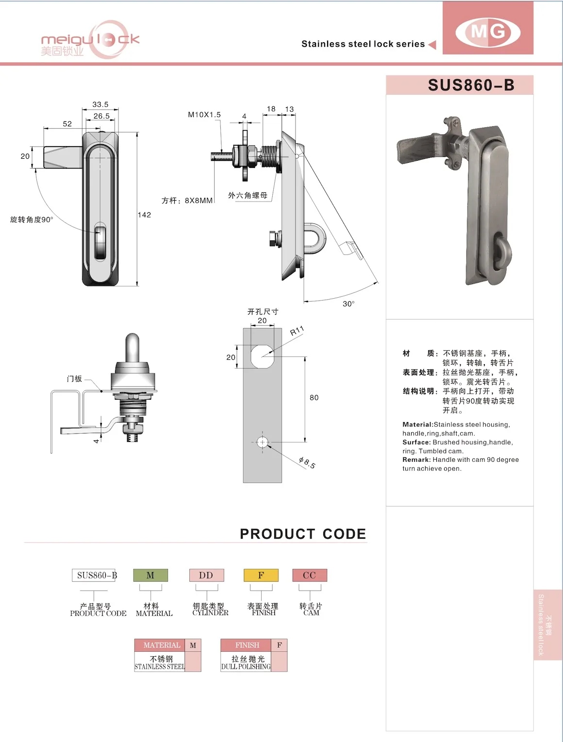 European Door Handle Lock Zinc Alloy Electronic Cabinet Lock Padlocktable Swing Door Lock for Handles details