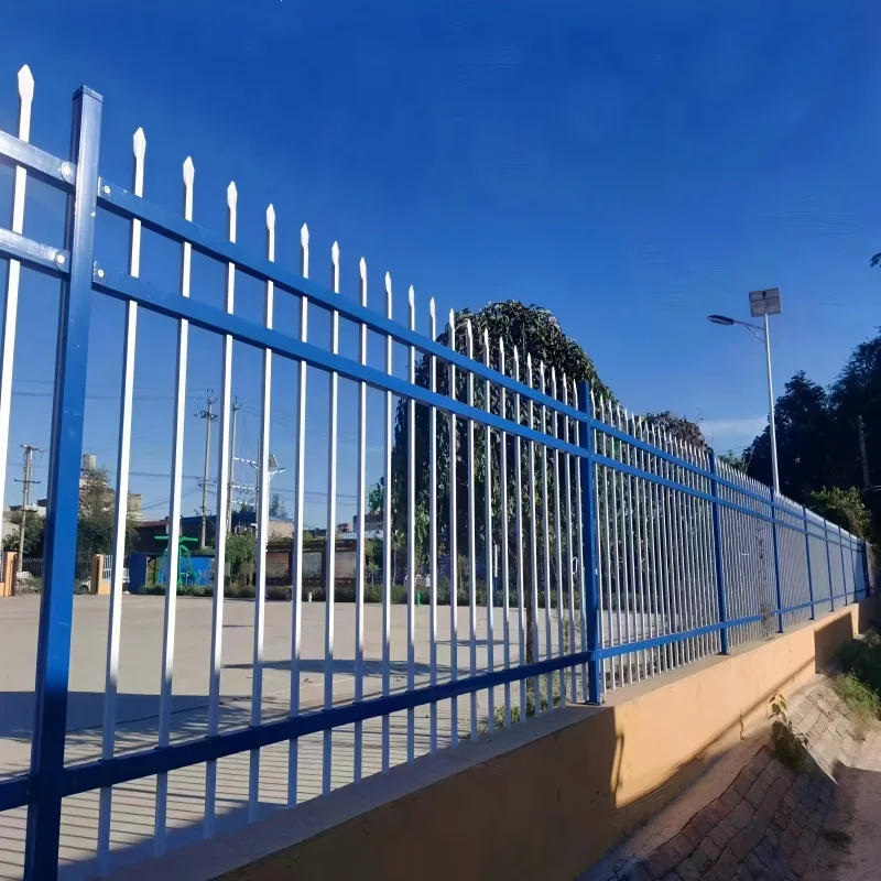Sliding Fence Gate Motor and Steel Fence Panels with H Post Fence for Industrial Area, Automated Security Barrier factory