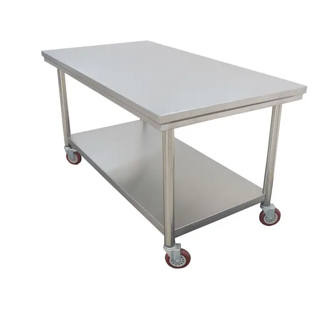 Eusink Stainless Steel Workbench With Casters for Kitchen