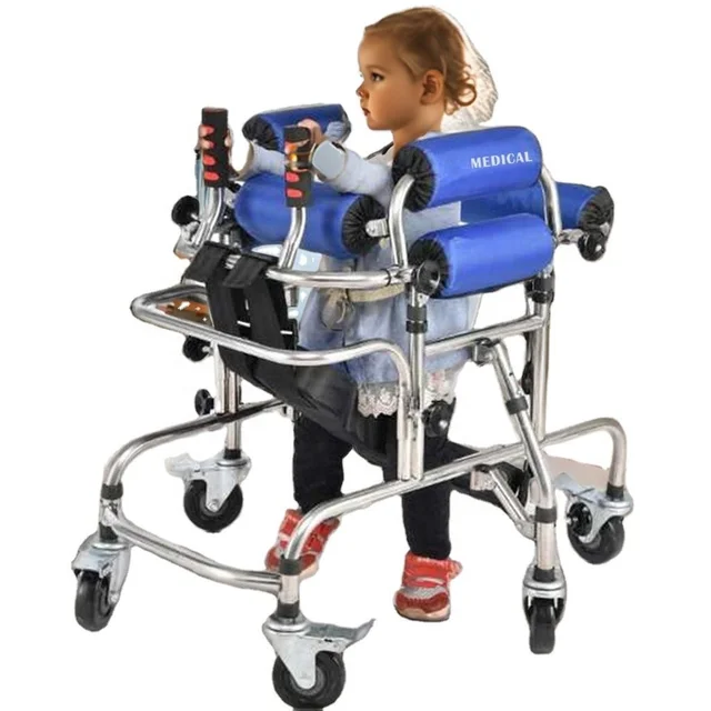 Universal Walking Aid Children's Kids  Walker with Rollator Leg Training  anti rollover Disabled walking aids for Hemiplegia