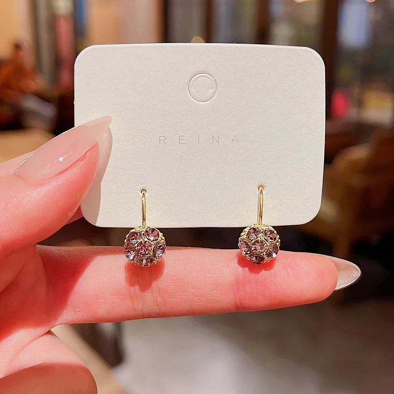 New fashion selling luxury zircon flower earrings high quality jewelry boutique earrings wholesale