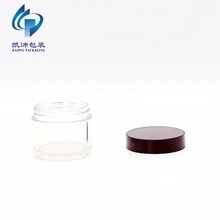 Hot Selling Empty Cosmetic Cream Jar Lid for Scrub Lip Balm PETG Container KP518J40 PETG Plastic 40g 1.5OZ with Green ISO 43.5MM