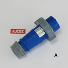 Electric Plug Type AJCEE NEW TYPE 60309 Ip67 3pin 2P E 32a Waterproof Industrial Male Electric Plug With S Mark