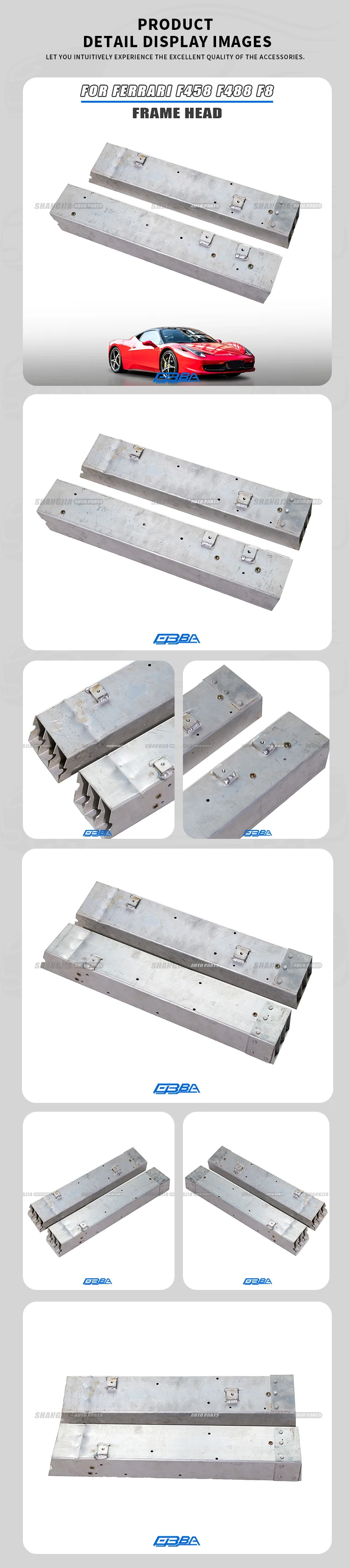 2025 Hot Sale Aluminum Alloy Left Or Right Car Front Bumper Frame Beam For Ferrari F458 F488 F8 2010-2025 OEM 249940 249941 manufacture